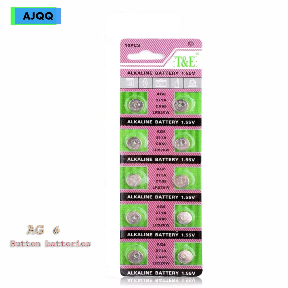 

Wholesale 130 PCS AG6 1.5V alkaline button battery SR920SW SR69 SG6 LR69 171 watch battery