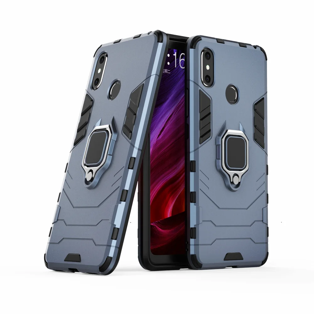 Magnetic Armor Shockproof Finger Ring Phone Holder Case