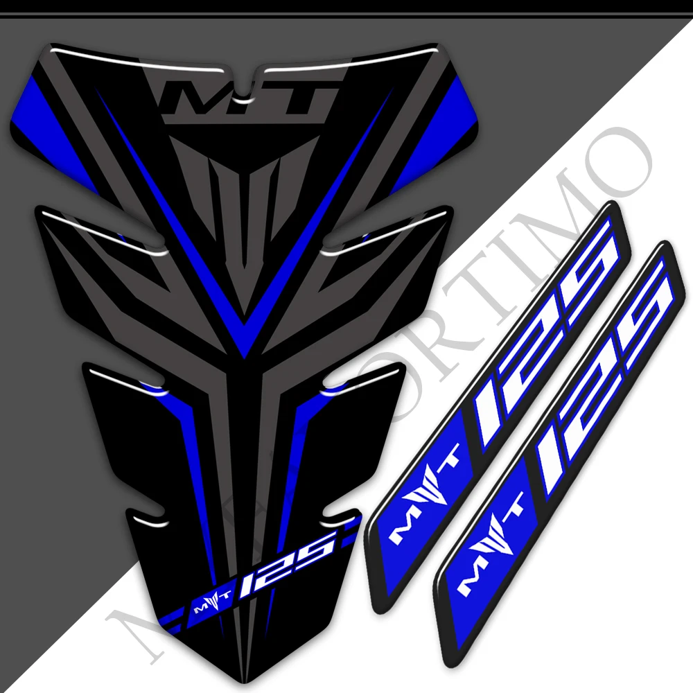 Protezione Pad Serbatoio Per Yamaha Mt-125 Mt125 Mt-125 Adesivi Decalcomania Emblema Badge Logo Carenatura Laterale Simbolo Protezione Moto