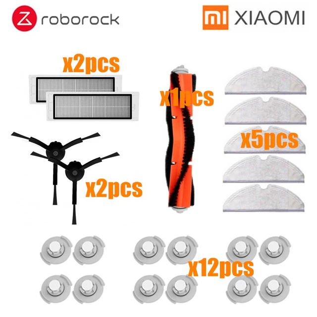 Подходит для XiaoMi Roborock S50 S51 S55 аксессуары Запчасти для пылесоса комплекты основная щетка+ фильтр+ Боковая щетка+ Швабра - Цвет: Miset-6