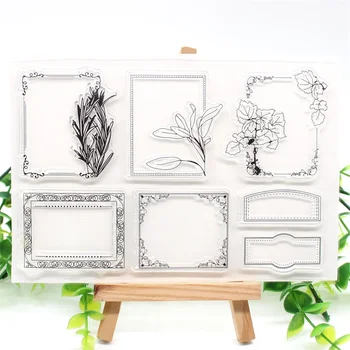 

KSCRAFT Photo Frame Transparent Clear Silicone Stamps for DIY Scrapbooking/Card Making/Kids Crafts Fun Decoration Supplies
