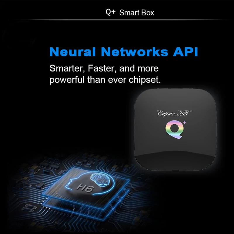  US Captain HF 2019 Q PLUS Android 9.0 Smart TV Box 4GB/ 32GB WiFi 2.4GHz Quad-core cortex-A53 HDMI 