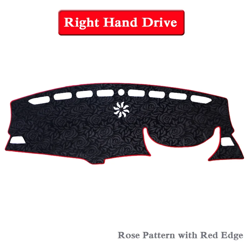 Car Styling Dashboard Avoid Light Pad Instrument Platform Cover Rose Mat For Peugeot 3008-Present LHD&RHD Anti-Dust Mat