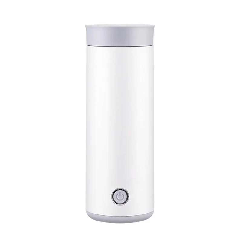 white(Button models) Электрический многофункциональный чайник, портативный мини небольшой емкости, сплит-тип, чайник для воды, чайник из нержавеющей стали, 400 мл - Цвет: white(Button models)