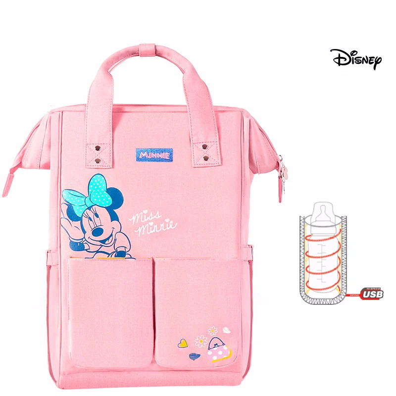 Disney Minnie Mummy Сумка Многофункциональная Вместительная дорожная сумка с двойным плечом Детская сумка для бутылок модные изоляционные сумки