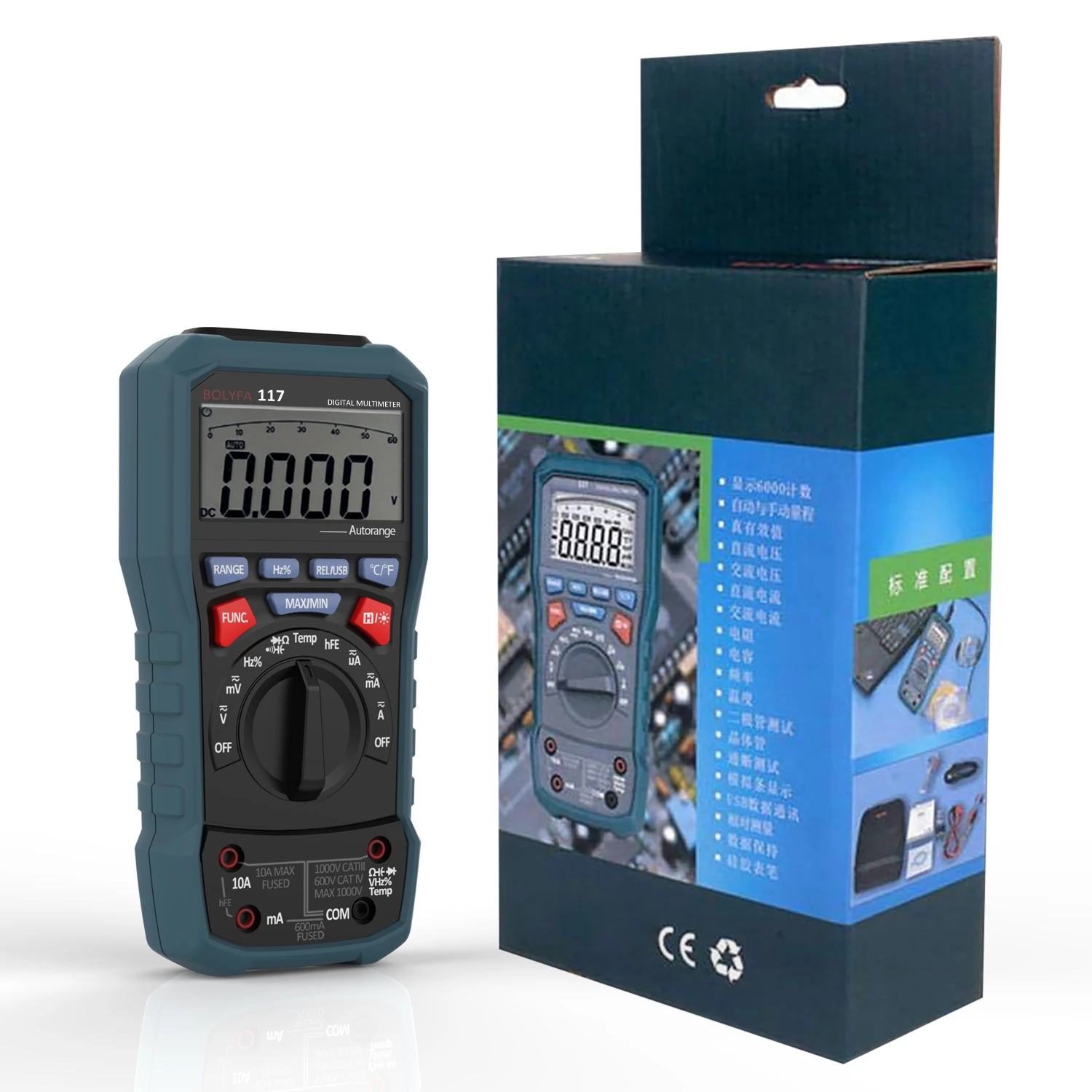 Intelligent True Rms Digital Multimeter Usb Interface Function Ac/dc