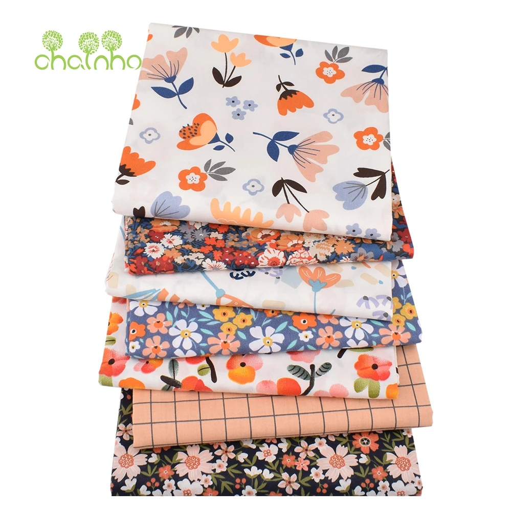 Printed Twill Cotton Fabric,Floral Series,DIY Sewing Quilting Home Textiles Material For Baby &Children's Bedding,Shirts,Dresses