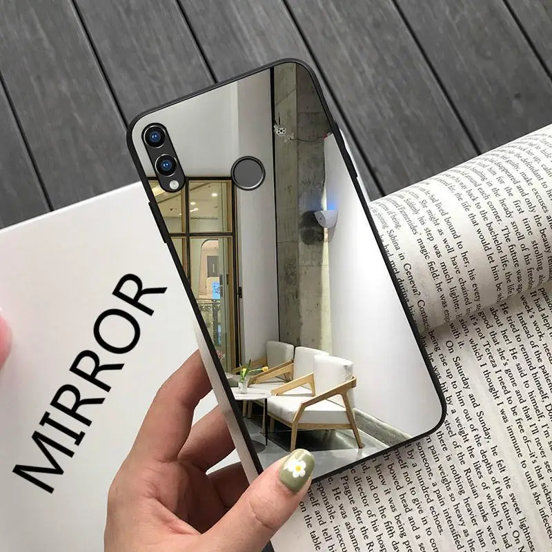 Акриловый чехол для huawei Nova 5i 5 P30 P20 Mate20 Pro Honor 20 10 9 Lite 10i 20i 8A 8C 8X Y5 Y6 P Smart зеркало TPU Защитный чехол