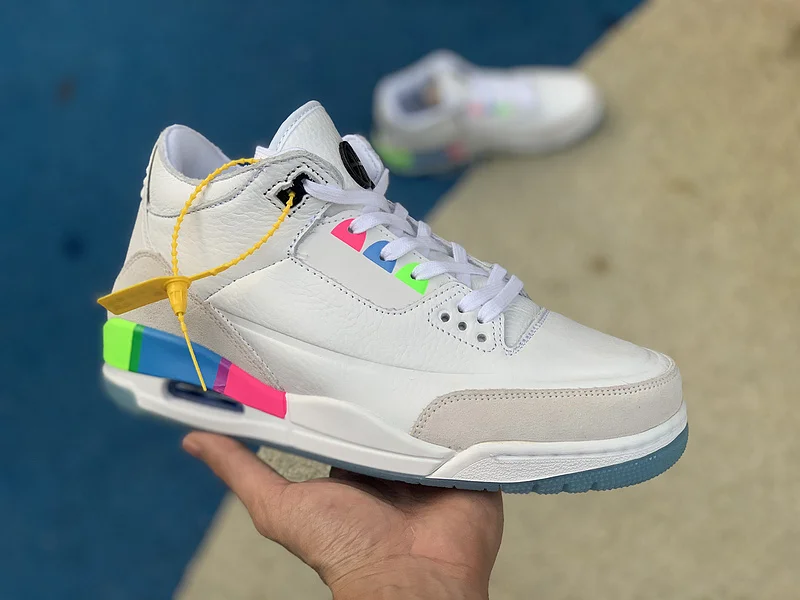 Jordan 3 Ретро сеульские баскетбольные кроссовки мужские кроссовки Quai 54 aj3 белые радужные уличные кроссовки 3 м светоотражающие AT9195-111