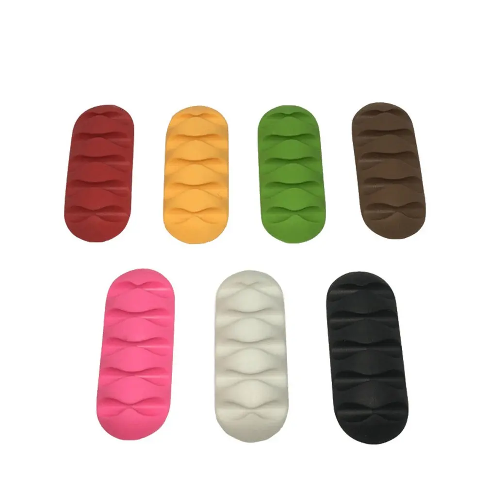 Five-Hole Cable Organizer Holder Cable Clip Desk Tidy Organiser Wire Lead USB Charger Holder Fixer