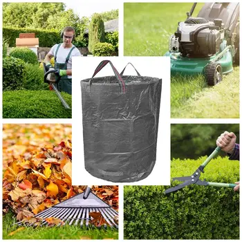 

Large Durable PP Garden Leaves Bag Reusable Yard Leaf Weeds Grass Container Storage House Garbage Trash Bucket Bag 67*67*76CM