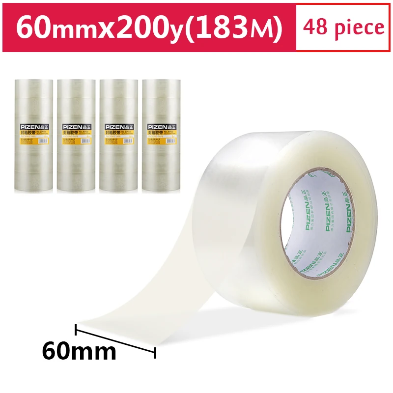 Deli High Quality Transparent Sealing Tape / Packing Tapes 60mmx200y (183m/roll) 24 Rolls/box Office Supplies 30933 photo