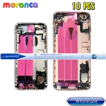 

10pcs Full Housing Back for IPhone 6s 6sPlus Plus Battery Cover Door Rear Middle Frame Chassis with Flex Cable Assembly