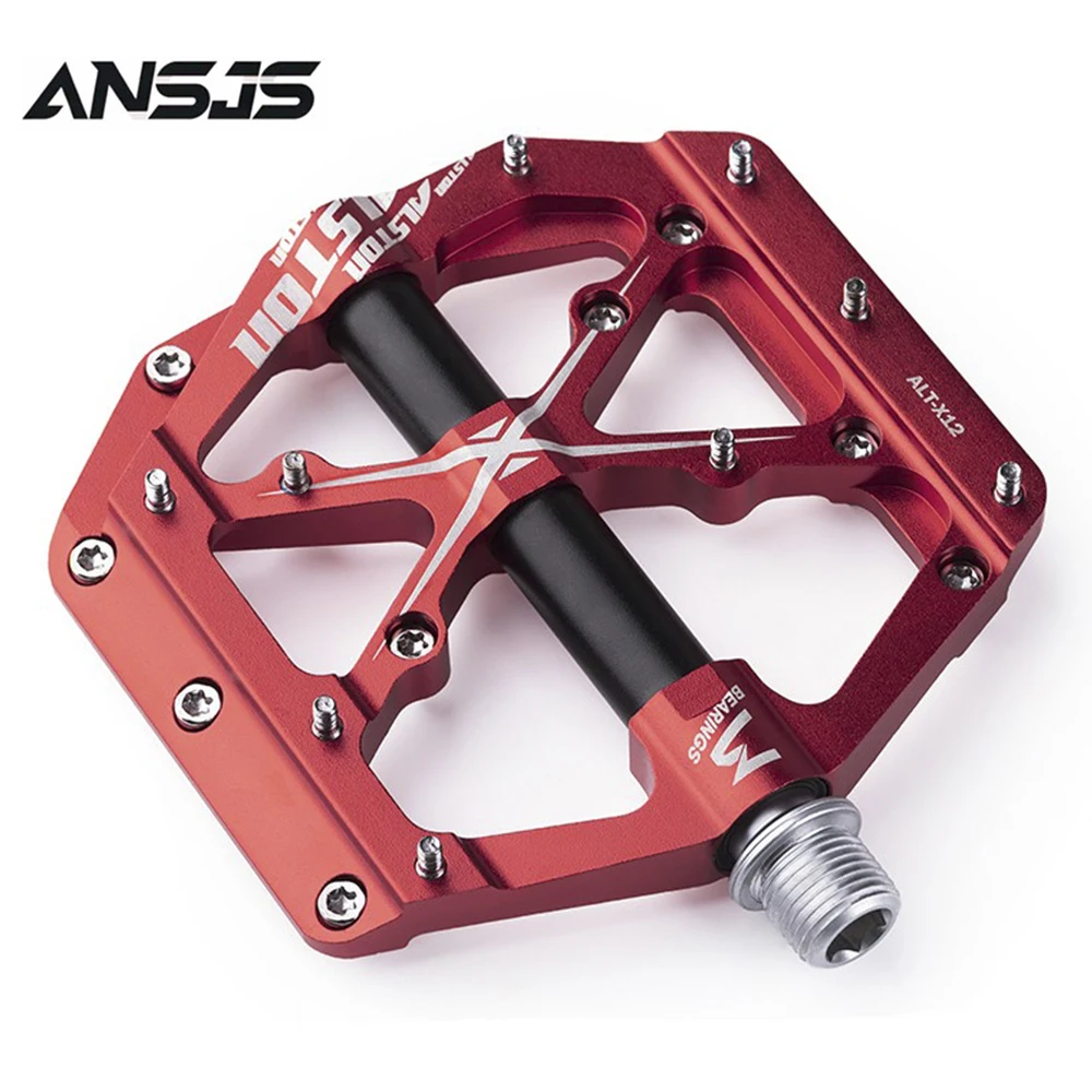 Ansjs 3 подшипника педали для горного велосипеда Плоские Педали Из Сплава на