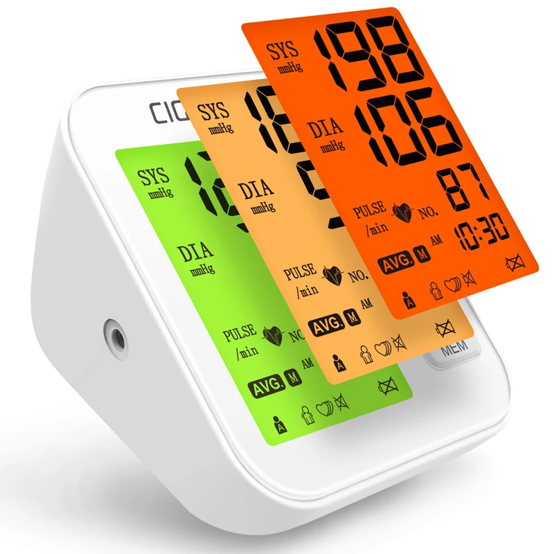 Günstige Cigii led anzeige Grün licht Herz rate überwachung großen Bildschirm Digital Display Gesundheit Pflege Tonometer blutdruck monitor