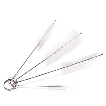 

4Pcs/set Stainless Steel Cleaning Brushes Wineglass Bottle Cleanings Tools Kitchen Gadgets Coffee Tea Mug Accessories