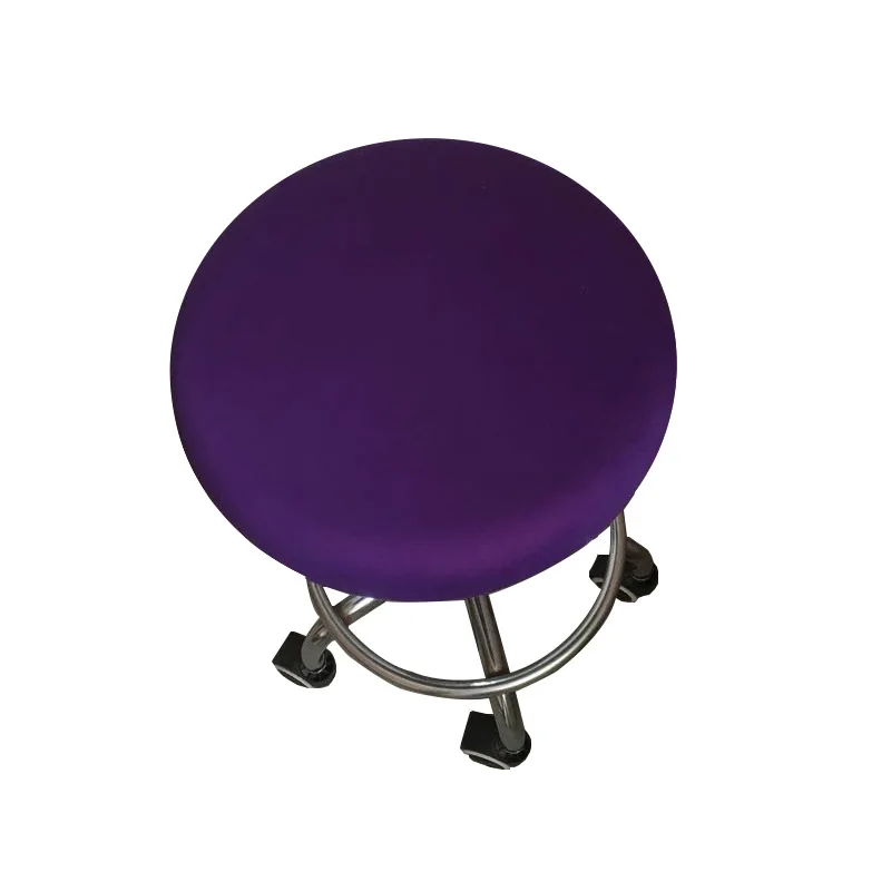 Мягкий круглый чехол для стула, эластичный чехол для сиденья, домашний чехол для кресла, круглый стул, барный стул с цветочным принтом - Цвет: Purple
