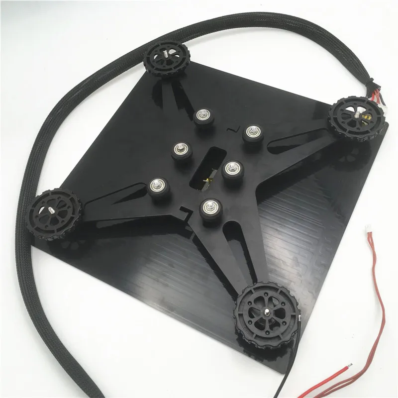 Funssor CR-10 тип 24 в 310 мм алюминиевая кровать с подогревом и Y каретки и колеса алюминиевая нагревательная кровать Горячая кровать для CR-10 310*310*3 мм