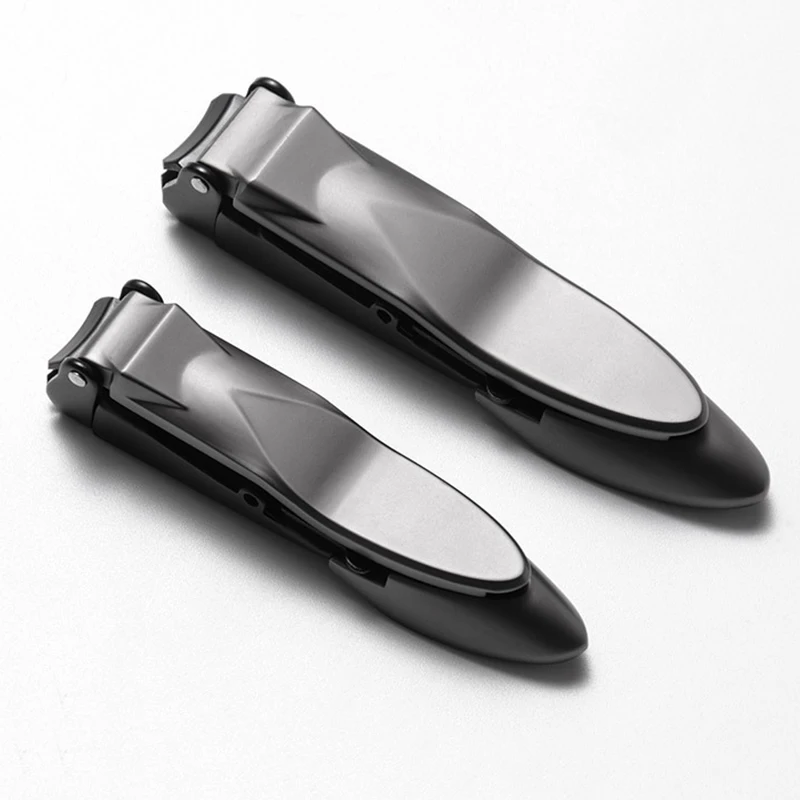Splash Proof Nail Clipper with Built-in Nail Debris Catcher Stainless Steel Clippers for Fingernail Toenail SANA889
