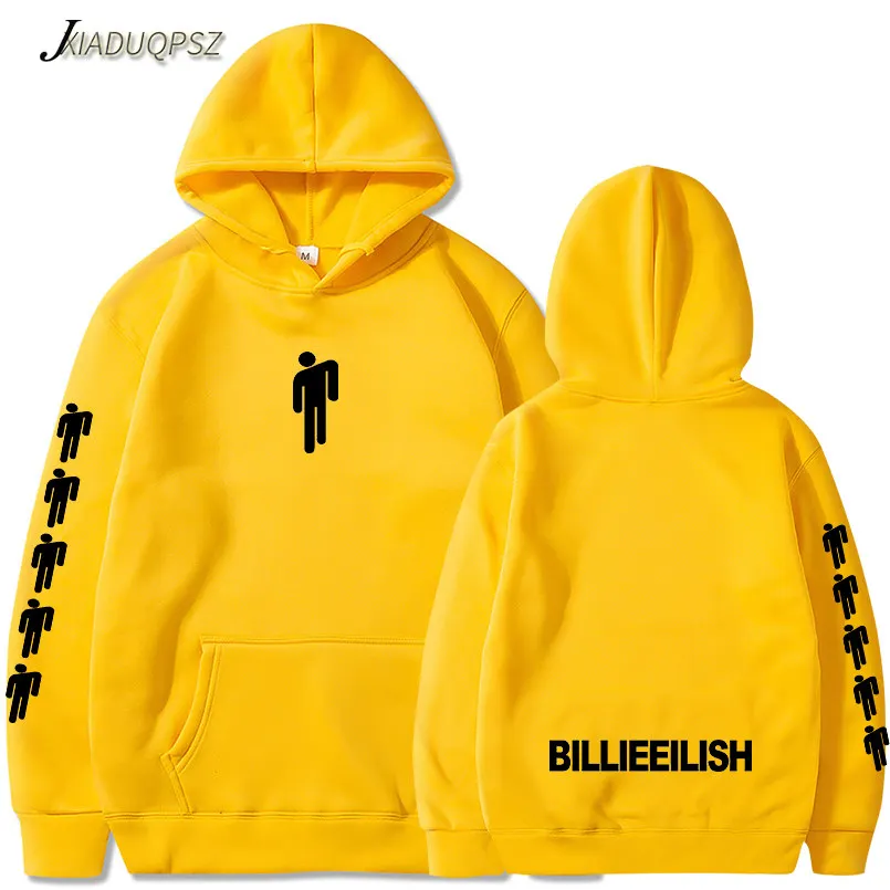 Billie Eilish толстовка женская с длинным рукавом Eilish Merch Lothse унисекс пуловеры нарядная толстовка с капюшоном топы Dropshop женские тонкие пальто - Цвет: WM23-27 Yellow