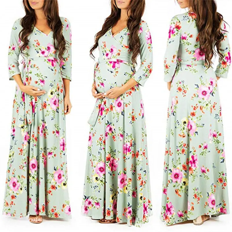 Colorful Maternity Dresses Pregnancy Clothes For Pregnant Women Vestidos Pregnant Dress For Photo Shoot  Maxi Dress Clothes