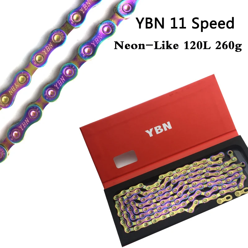 自転車チェーン10s用  YBN SLA-101 (ゴールド) Ybn自転車チェーン8 9 10 11 12sスピードslaシルバー中空