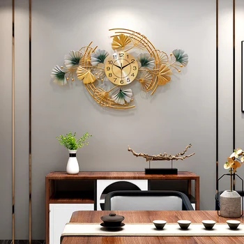 

Modern Metal Wall Clock Luxury Living Room Wrought Iron Wall Clock Modern Design Gift Idea Home Decoration Clock DD60WC