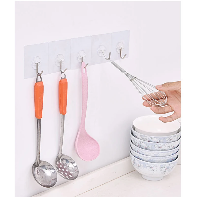 1 шт. крепкая прозрачная присоска Настенные Крючки вешалка для кухни держатель