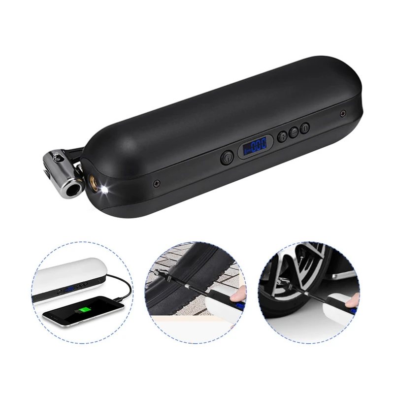 

ABZB-150 Psi Rechargeable Air Pump Portable Bicycle Electric Inflator Multi-Function Circulating Air Pressure Pump Car Air Pump