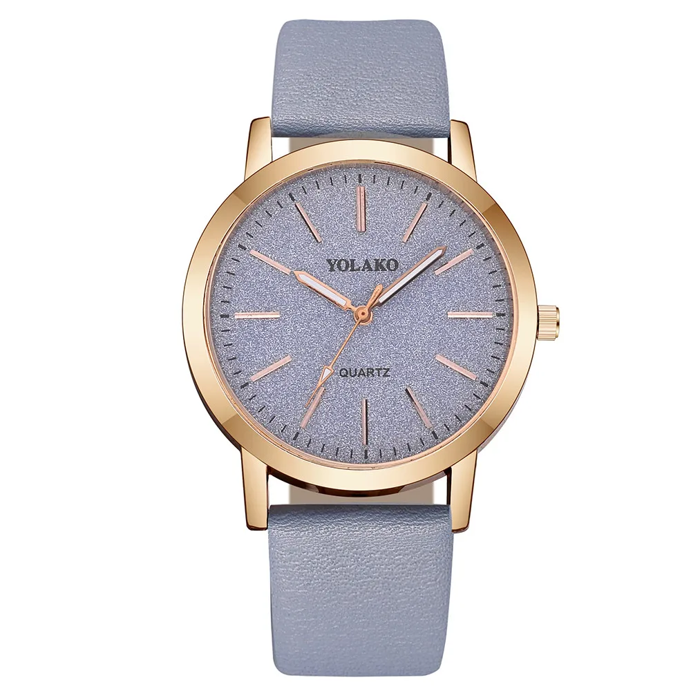 Популярный подарок на фестиваль Модные женские кожаные повседневные часы Роскошные Аналоговые кварцевые наручные часы с кристаллами Reloj de dama#20 - Цвет: G