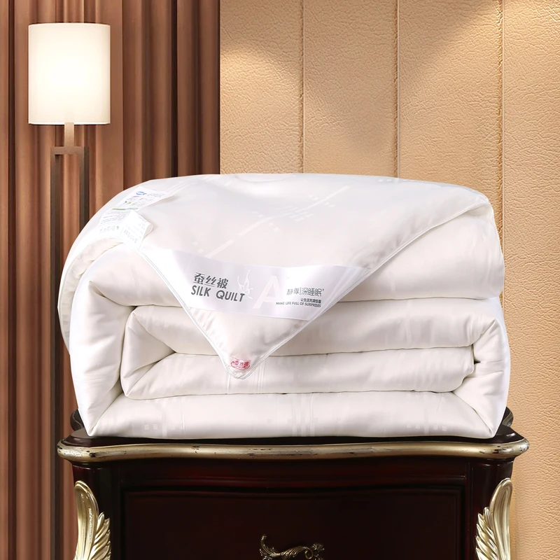 

JuwenSilk Women 100% Mulberry Silk Quilt Healthy Beauty Handwork Silk Comforters Duvet Silk Filled Double Queen King Quilt 1PCS