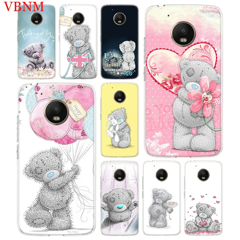

Teddy Me To You Bears Accessories Phone Case For Motorola Moto G7 G6 G5S G5 E4 Plus G4 E5 Play X4 Pattern Customized Coque Cover