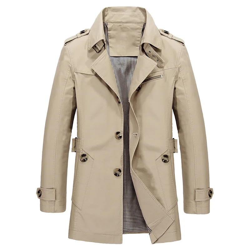 Chaqueta fina de moda para hombre, abrigo de gabardina confort coreano, abrigo de marca de estilo informal, prendas de vestir exteriores, nueva de otoño