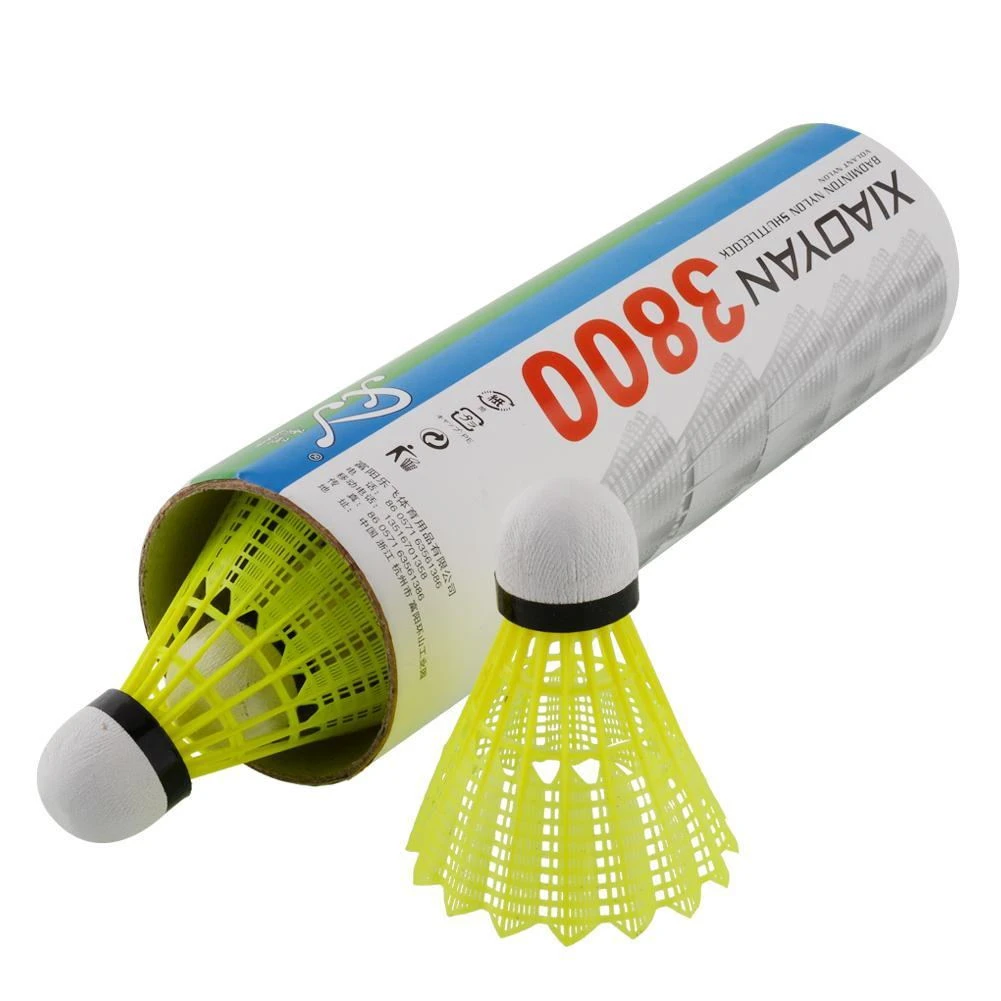 Nylon Plastic Badminton Shuttlecocks Stable Training Balls Outdoor Sport 3//6//12*