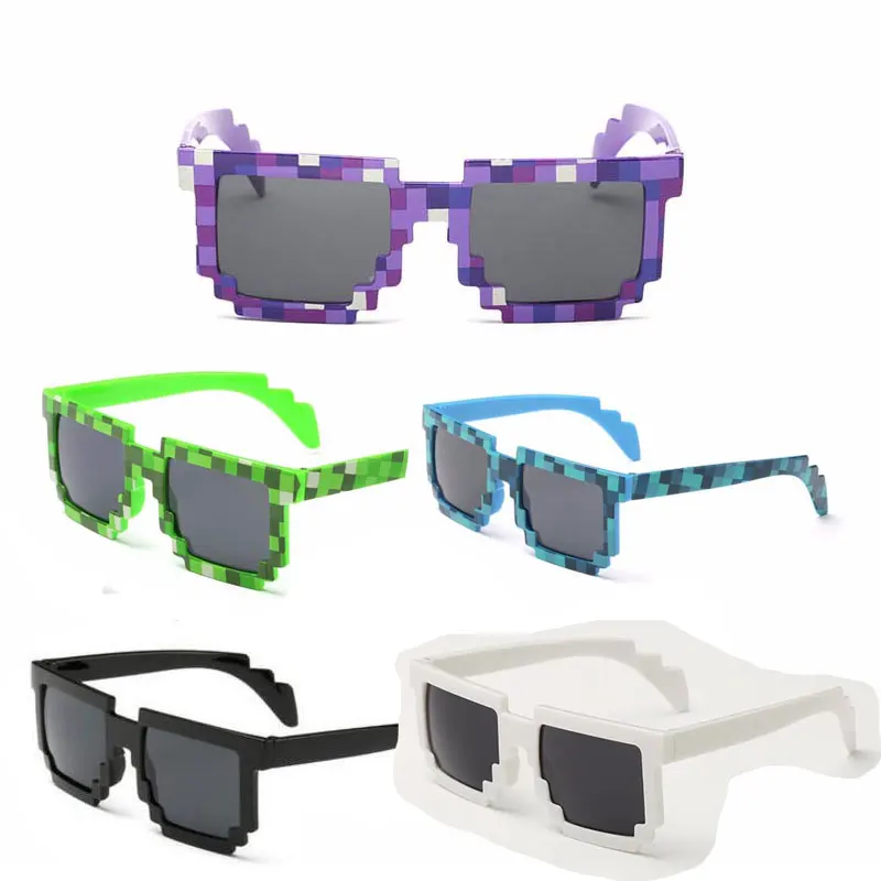 Модные солнцезащитные очки экшн-игры игрушки с EVA чехол подарки для детей миникрафтер квадратные очки