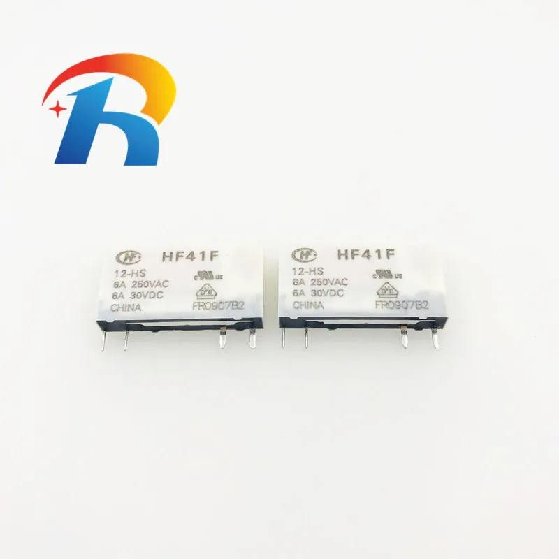 Бесплатная доставка Набор из 10 шт./лот реле HF41F-24-HS HF41F-12-HS HF41F-5-HS 6A 4PIN 1CO HF41F 5VDC 12VDC 24VDC