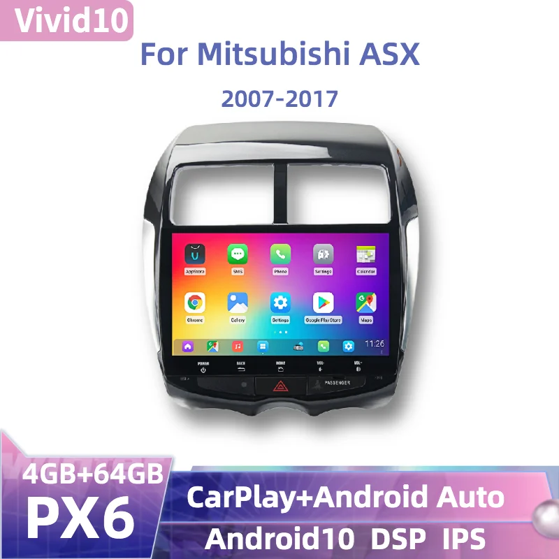 Dasaita Android 10 0 автомобильное радио GPS для Mitsubishi ASX 2010-2016 DSP CarPlay Auto 2 &quotHD экран 4 Гб + 64