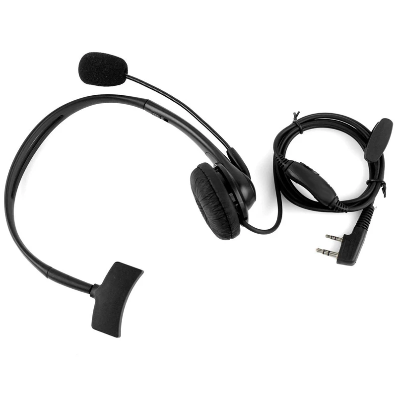 2-контактный микрофон Ptt гарнитура наушники для Kenwood Baofeng Uv5R 888S радио | Электроника