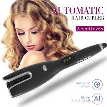 

Automatic Hair Curler Curling Iron Air Curler Ceramic Heater Curling Wand Hair Crimper Styler Beach Wave Hair Waver LCD Display