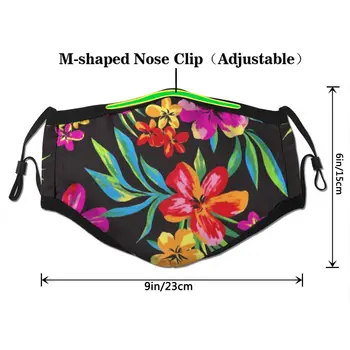 

Dust Masks Face Cover Many Times Using Hawaiian Colorful Flower ,Washable And Reusable