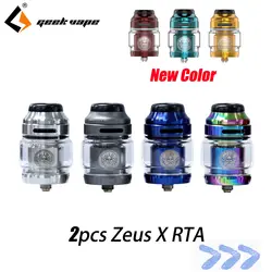 2 шт./лот vape Танк Geekvape Zeus X RTA 4,5 мл емкость бака с 810 делриновый дрип-тип vape распылитель rta vs zeus RTA zeus двойной