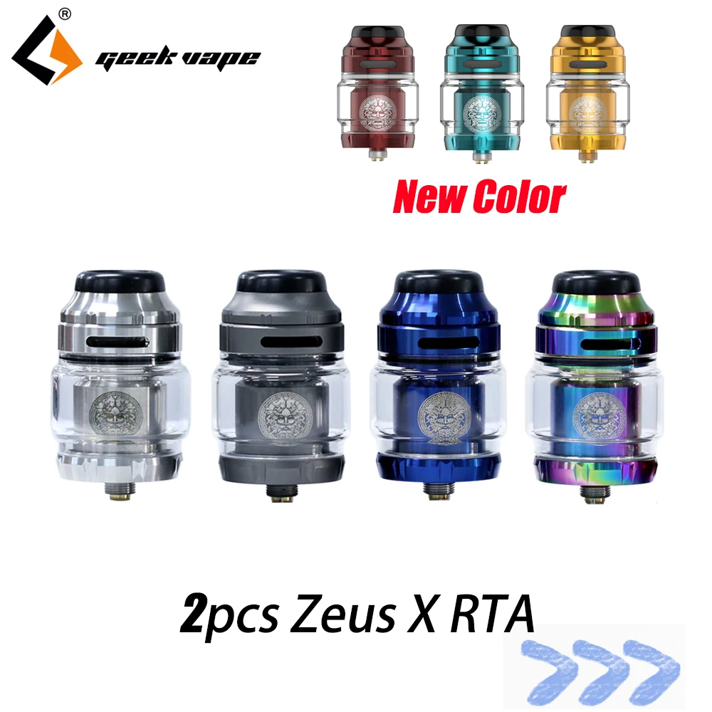 Meilleur 2 pièces lot vape réservoir Geekvape Zeus X RTA 4.5ml capacité du réservoir avec 810 Delrin goutte à goutte pointe vape atomiseur rta vs zeus rta zeus double