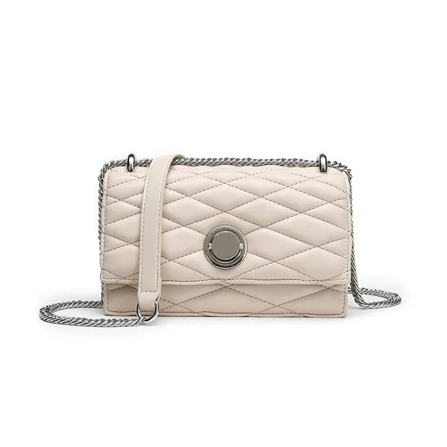 

2019 New Fashion Women Ladies Messenger Shoulder Handbag White Quilted Summer Luxury Brand Designer Hand Bag