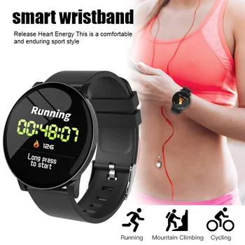

Round Smart Bracelet Heart Rate Blood Pressure Blood Oxygen Measurement Health SGA998