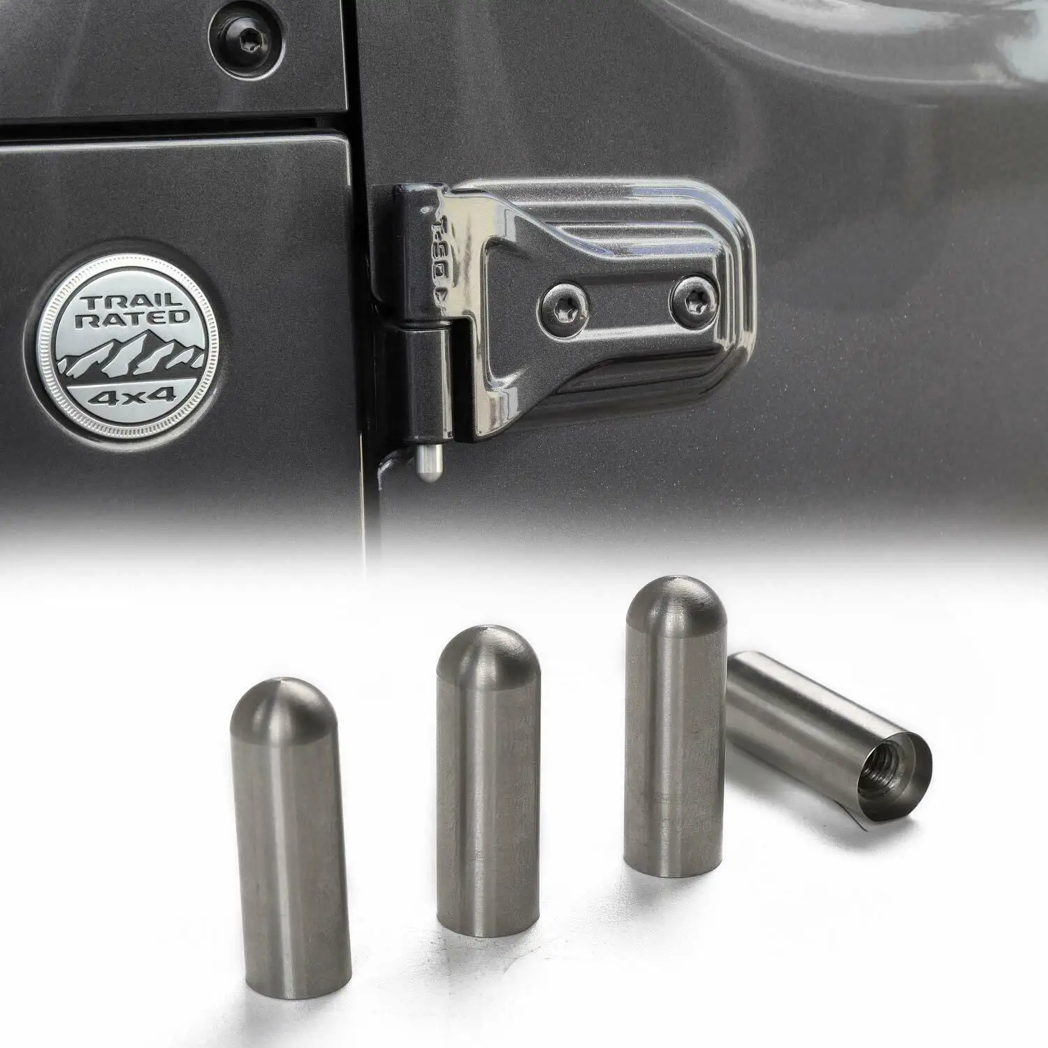 

4PCS Car Door Hinge Liners Pin Guides For 2007-2019 for Jeep Wrangler TJ JK JL 2Door