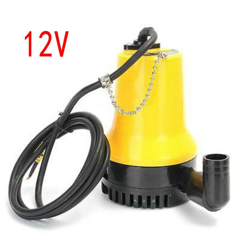 

Submersible Water Pump 4500L/H 12V 50W Clean Clear Dirty Pool Pond Flood Open Impeller type