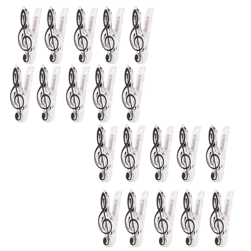 4 Packs Plastic Music Sheet Books Page Clips Piano Guitar Accessories