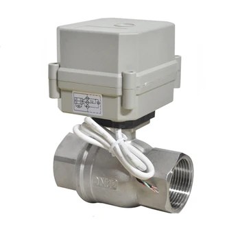 

DC 12V/24V 2-Way Motorized Ball Valve NPT/BSP 1-1/4''-2'' Electrical Ball Valve with Indicator CR3-03,Stainless Steel 304