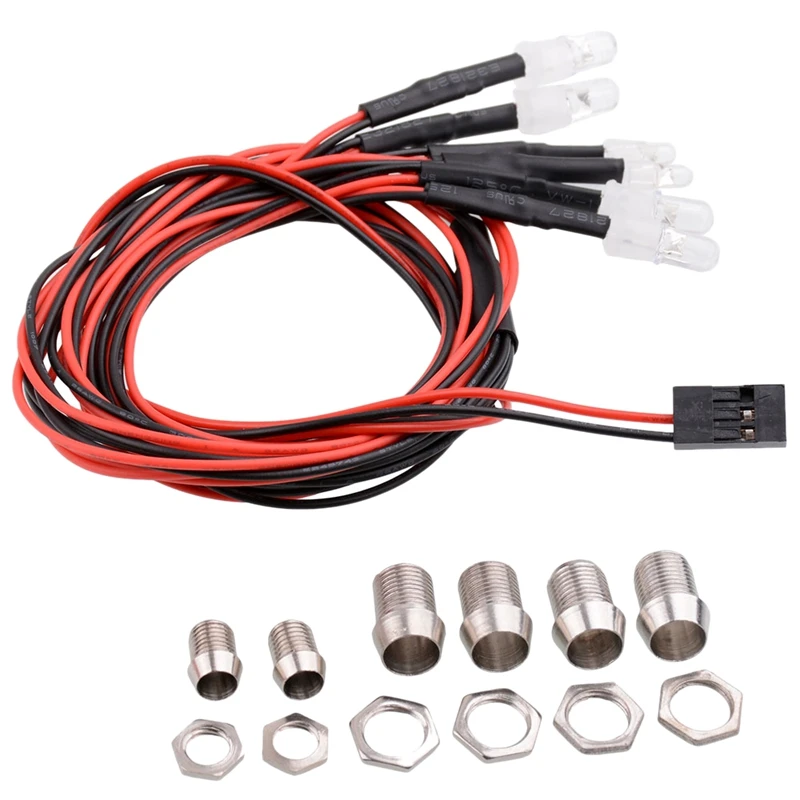 

5mm2White Light 5mm2 Red Light 3mm2 Blue Light for 1/10 1/8 Traxxas HSP SCX10 D90 HPI RC Car