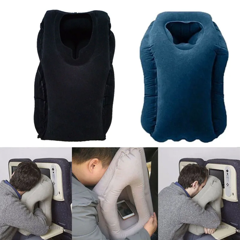 

New Inflatable Air Neck Comfortable Support Pillow travel Nap Journey Camping